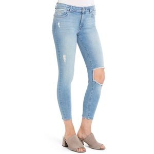DL1961 Florence Instasculpt Ripped Crop Skinny Jeans Size 24